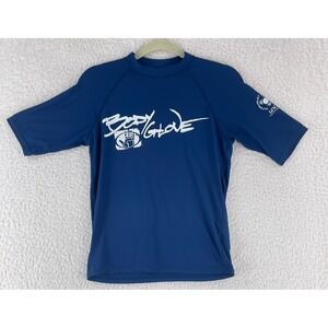 Body Glove Rash Guard Youth Boys Medium‎ Blue Short Sleeve UVP Pullover Stretch